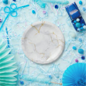 Marmorpastel Stone Texture Glitzer Wasserfarbe Pappteller (Party)