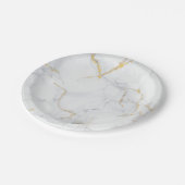 Marmorpastel Stone Texture Glitzer Wasserfarbe Pappteller (Schrägansicht)