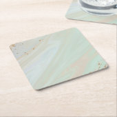 Marmorpastel Stone Texture Glitzer Wasserfarbe Rechteckiger Pappuntersetzer (angewinkelt)