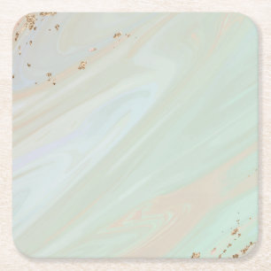 Marmorpastel Stone Texture Glitzer Wasserfarbe Rechteckiger Pappuntersetzer