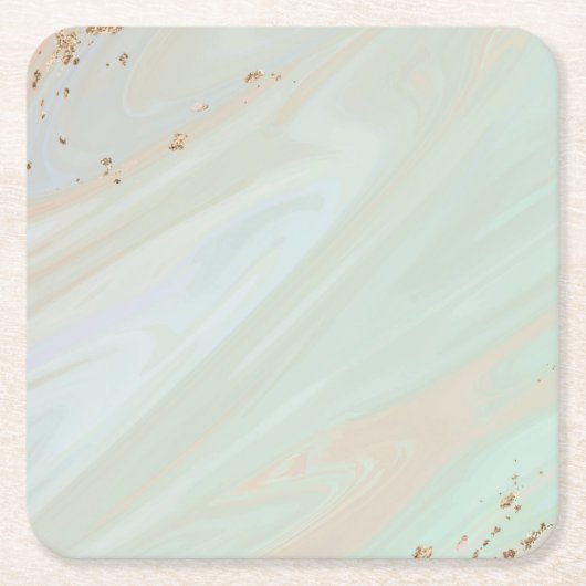 Marmorpastel Stone Texture Glitzer Wasserfarbe Rechteckiger Pappuntersetzer (Vorderseite)