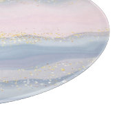 Marmorpastel Stone Texture Glitzer Wasserfarbe Schneidebrett (Ecke)