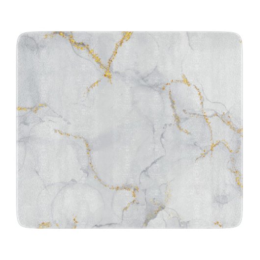 Marmorpastel Stone Texture Glitzer Wasserfarbe Schneidebrett (Vorderseite)