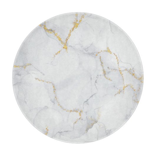 Marmorpastel Stone Texture Glitzer Wasserfarbe Schneidebrett (Vorderseite)