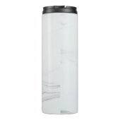 Marmorpastel Stone Texture Glitzer Wasserfarbe Thermosbecher (Rückseite)