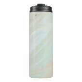 Marmorpastel Stone Texture Glitzer Wasserfarbe Thermosbecher (Vorderseite)