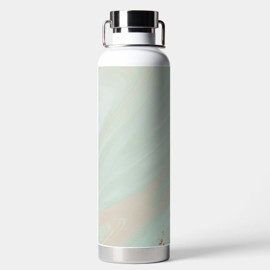 Marmorpastel Stone Texture Glitzer Wasserfarbe Trinkflasche (Rückseite)