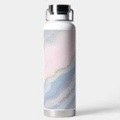Marmorpastel Stone Texture Glitzer Wasserfarbe Trinkflasche (Rückseite)