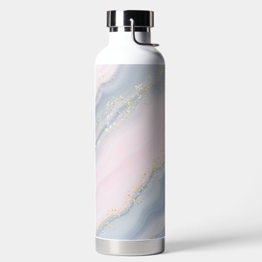 Marmorpastel Stone Texture Glitzer Wasserfarbe Trinkflasche (links)