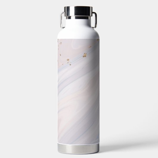 Marmorpastel Stone Texture Glitzer Wasserfarbe Trinkflasche (Vorderseite)