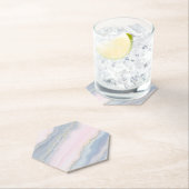 Marmorpastel Stone Texture Glitzer Wasserfarbe Untersetzer (Vor Ort)