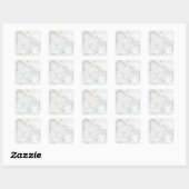 Marmorpastel Stone Texture Square Stickers (Blatt)