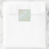Marmorpastel Stone Texture Square Stickers (Tasche)