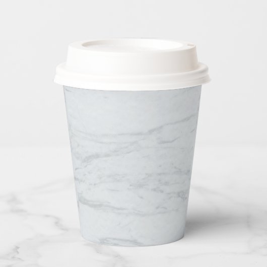Marmorpastel Stone Textured 8oz Paper Cup Pappbecher (Vorderseite)