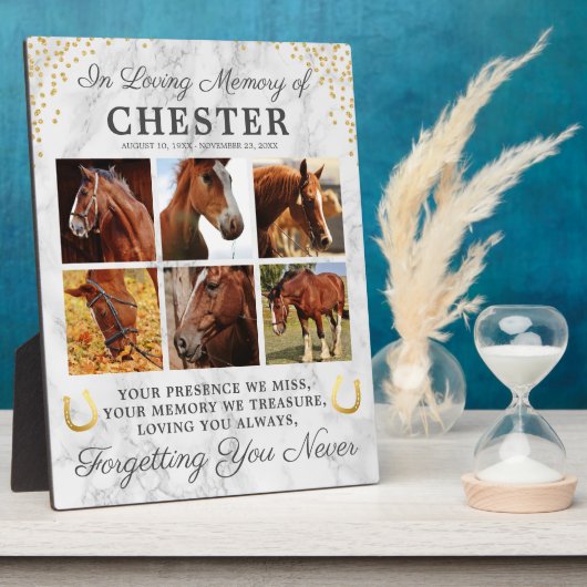 Marmorpferde - Erinnerung an FotoCollage Fotoplatte (Seite)