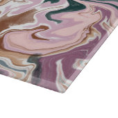 Marmorplatte Abstrakt grün und rosa Cutting Board Schneidebrett (Ecke)