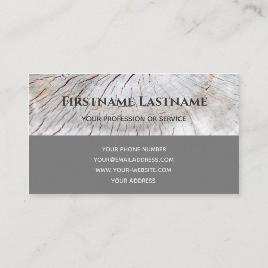 Marmorplatte antike Wand aus Bio Holz Visitenkarte (Rückseite)