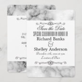 Marmorplatte mit Extravaganten Elementen Save The Date (Vorne/Hinten)