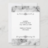 Marmorplatte mit Extravaganten Elementen Save The Date (Rückseite)