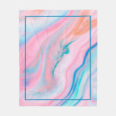 Marmorplatte Pastel colora Fleecedecke (Vorderseite)