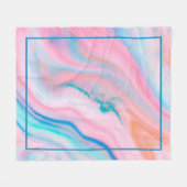 Marmorplatte Pastel colora Fleecedecke (Vorderseite (Horizontal))