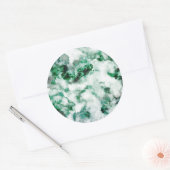 Marmorquartz Textur Runder Aufkleber (Umschlag)