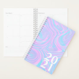 Marmorrosa Abstrakt 2021 Lila Aquamarin rosa Planer