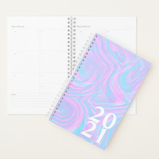 Marmorrosa Abstrakt 2021 Lila Aquamarin rosa Planer (Anzeige)