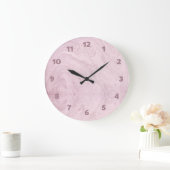 Marmorrosa abstrakt modernes niedlich große wanduhr (Zuhause)