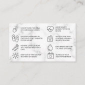 Marmorrosa Brows Aftercare-Karte Visitenkarte (Rückseite)