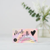 Marmorrosa danke, dass Sie mit Liebe gemacht Visitenkarte (Stehend Vorderseite)