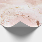 Marmorrosa Glitzer Wrapping Paper Geschenkpapier (Ecke)