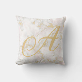 Marmorrosa goldfarbenes Muster Kissen Zubehör