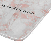 Marmorrosa-Goldsteinmonogramm Schneidebrett (Ecke)