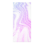 Marmorrosa lila Glitzer Typografie Hochzeitsmenü Werbekarte (Hinten)