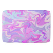 Marmorrosa Lila Türkis Badematte (Vorderseite)