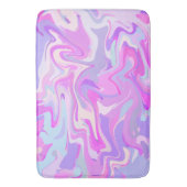 Marmorrosa Lila Türkis Badematte (Vorderseite Vertikal)