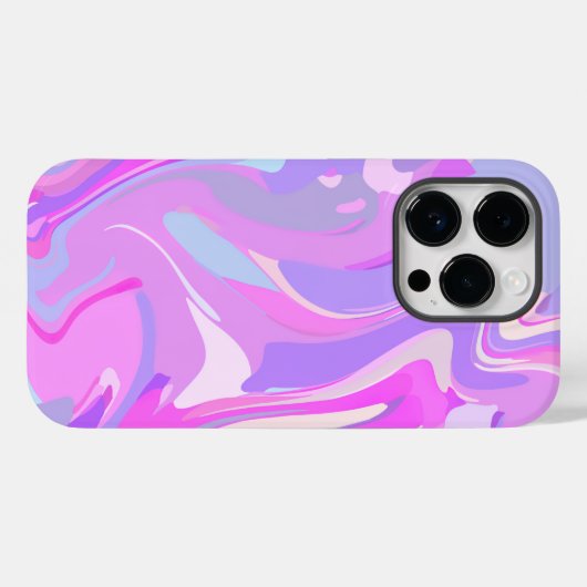 Marmorrosa Lila Türkis Case-Mate iPhone Hülle (Rückseite (Horizontal))