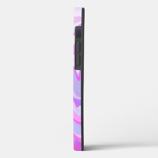 Marmorrosa Lila Türkis Case-Mate iPhone Hülle (Rückseite / Links)