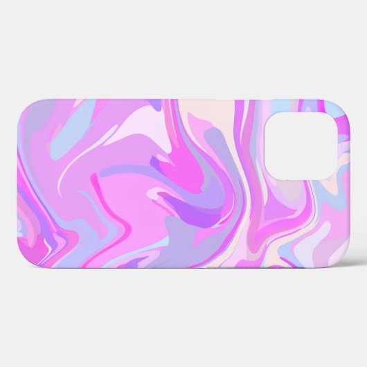 Marmorrosa Lila Türkis Case-Mate iPhone Hülle (Rückseite (Horizontal))