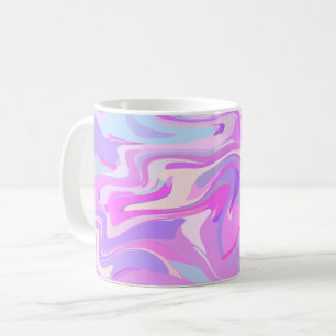 Marmorrosa Lila Türkis Kaffeetasse