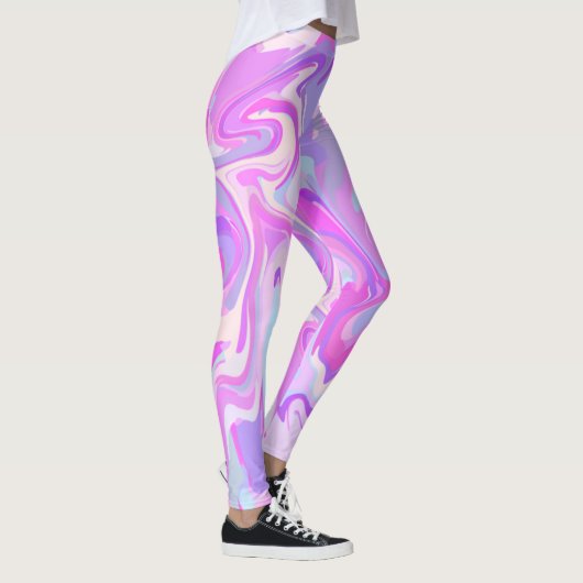 Marmorrosa Lila Türkis Leggings (Rechts)