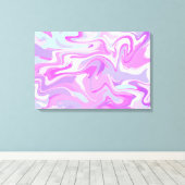 Marmorrosa Lila Türkis Leinwanddruck (Insitu (Holzboden))