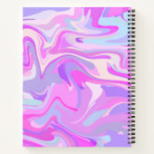 Marmorrosa Lila Türkis Notizblock (Rückseite)