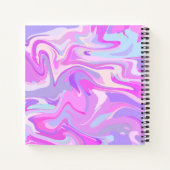 Marmorrosa Lila Türkis Notizblock (Rückseite)