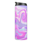 Marmorrosa Lila Türkis Thermosbecher (Nach rechts gedreht)