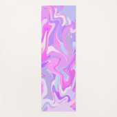Marmorrosa Lila Türkis Yogamatte (Vorderseite)