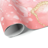 Marmorrosa mit Glitzer für alle Zwecke Geschenkpapier (Rolleneckpunkt)