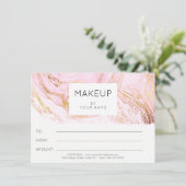 Marmorrosa Rose Makeup Beauty Certificate Geschenk (Stehend Vorderseite)