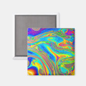 Marmorrost Wirbel hell und schön Magnet (Vorderseite/Rückseite)